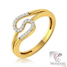 S shape ring 10k yellow gold