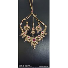Bridal Red Necklace Jewellery .