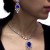 Sapphire Diamond Necklace Set.
