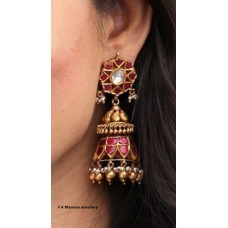 Ruby Gold Jewellery Earring Jhumki.