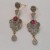 Pink Stone Studded Earrings