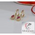 Red and White Earrings For Her