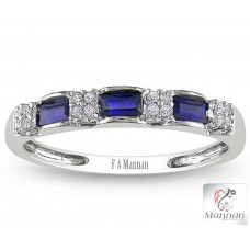 Blue Zircon Wedding Ring
